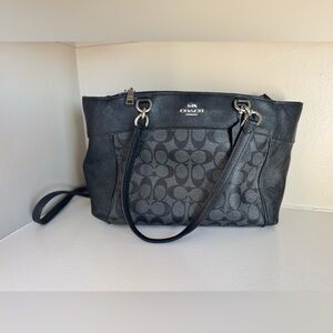 COACH Brooke Carryall Purse Black Leather